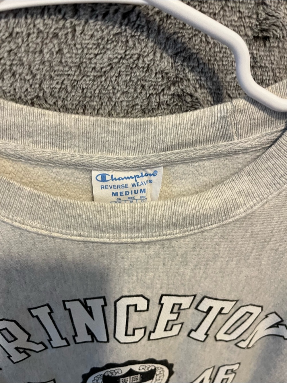 Champion Princeton University Gray Crewneck Sweatshirt size medium - Picture 2 of 7